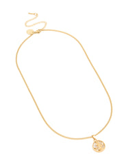 Waterproof Gold Plated Stainless Steel Virgo Circle Necklace