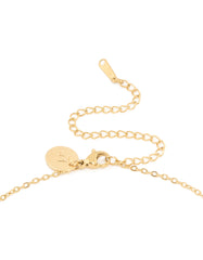 Waterproof Gold Plated Stainless Steel Cubic Zirconia Mini Pavé Letter A Necklace