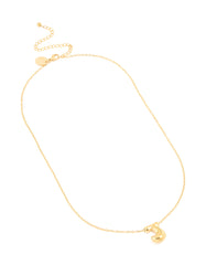 Waterproof Gold Plated Stainless Steel Large Bubble Letter J Necklace