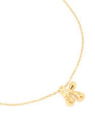 Waterproof Gold Plated Stainless Steel Large Bubble Letter K Necklace