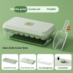 32 Grid Silicone Ice Cube Tray Mould With Lid Shovel Storage Box Remove With One Click Ice Maker DIY Whiskey Cocktail Tools Summer Kitchen Gadgets