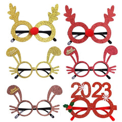 2025Golden Glasses Christmas Day Party Decoration