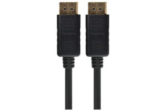Maplin Lockable 4K Ultra HD DisplayPort Cable - Black, 1m