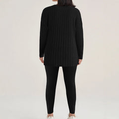 Sunken Stripe Fashion Casual Exercise Two-piece Homewear