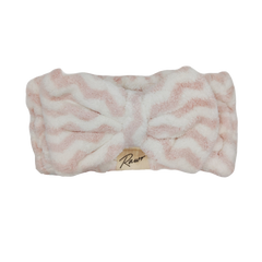 Rawr Bow Makeup Headband - Pink Zig Zag