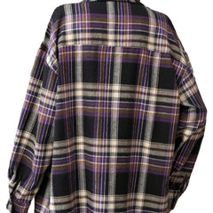 Casual Loose Retro Plaid Shirt For Women