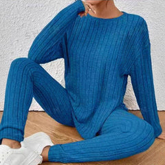 Sunken Stripe Fashion Casual Exercise Two-piece Homewear