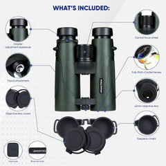 PRAKTICA Ambassador ED 8x42mm Binoculars - Green