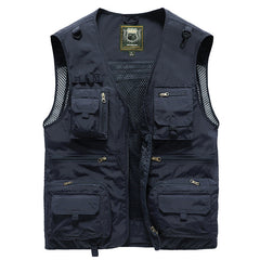 14 Pockets Summer New Men US Tactical Hiking Fishing Vest Mens Photographer Waistcoat Mesh Cargo Sleeveless Jacket Tool Vest