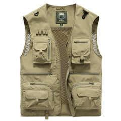 14 Pockets Summer New Men US Tactical Hiking Fishing Vest Mens Photographer Waistcoat Mesh Cargo Sleeveless Jacket Tool Vest