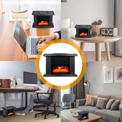 European Style Electric Fireplace Heater LED Flame Effect Stove With Remote Control