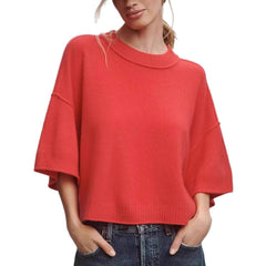 Hot Girl Style Solid Color Short T-shirt