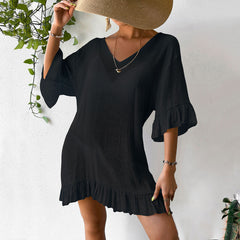 Beach Cover-up Skirt Sun-proof Skirt Back Butterfly