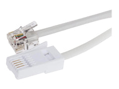 Maplin RJ11 to BT Plug BT- 431A Telephone Modem Cable - White, 3m