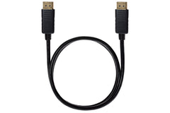Maplin Lockable 4K Ultra HD DisplayPort Cable - Black, 1m