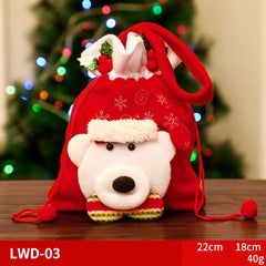 Christmas Gift Portable Brushed Gift Bag