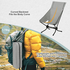 WOLTU Folding Camping Chair Ultralight Aluminium Outdoor Lounge Fishing Chair with Carry Bag for Outdoor Beach Garden BBQ Picnic