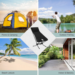 WOLTU Folding Camping Chair Ultralight Aluminium Outdoor Lounge Fishing Chair with Carry Bag for Outdoor Beach Garden BBQ Picnic