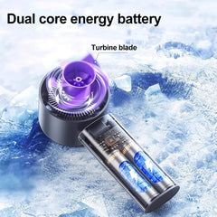 Portable Handheld Fan Compact 5-Speed USB Rechargeable Fan Outdoor Personal Travel Fan with Digital Display Mini Desk Home Fan