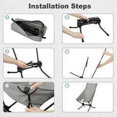 WOLTU Folding Camping Chair Ultralight Aluminium Outdoor Lounge Fishing Chair with Carry Bag for Outdoor Beach Garden BBQ Picnic