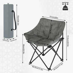 1PC Foldable Camping Lightweight Portable Fishing Chair Folding Armchair with Padded Seat Carry Bag for Outdoor Beach Picnic