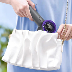 Portable Handheld Fan Compact 5-Speed USB Rechargeable Fan Outdoor Personal Travel Fan with Digital Display Mini Desk Home Fan