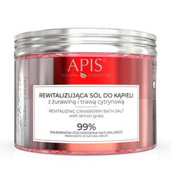 Apis CRANBERRY VITALITY Revitalising Bath Salt with Cranberry and Lemongrass | 650g