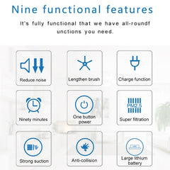 1800Pa Large Suction Smart Household Vacuum Cleaner Clean Robot