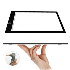 A4 Size 5W 5V LED LED Stepless Dimmable Acrylic Copy Boards for Anime Sketch Drawing Sketchpad, with USB Cable & Plug, Size:220x330x5mm, Stepless Dimmable