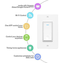 120 Type WiFi Smart Wall Touch Switch, US Plug