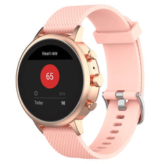 18mm Texture Silicone Wrist Strap Watch Band for Fossil Female Sport / Charter HR / Gen 4 Q Venture HR