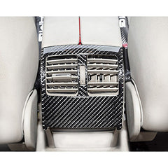 2 PCS Car Rear Air Outlet Frame Carbon Fiber Decorative Sticker for Mercedes-Benz W204 2007-2013