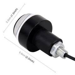 Pair Motorcycle Turn Signal Light Grip Bar Plug Strobe Side Marker End LED Handlebar Lamp