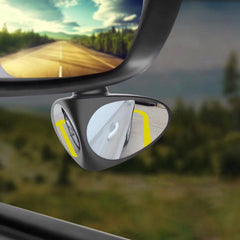 3R-046 360 Degrees Rotatable Right Blind Spot Side Assistant Mirror for Auto Car, Right Black, Right White