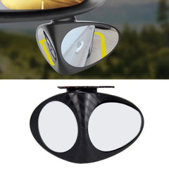 3R-046 360 Degrees Rotatable Right Blind Spot Side Assistant Mirror for Auto Car, Right Black, Right White