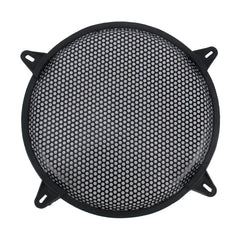 12 inch Car Auto Metal Mesh Black Round Hole Subwoofer Loudspeaker Protective Cover Mask Kit with Fixed Holder, 12 Inch