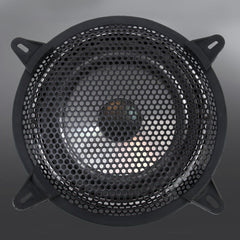 12 inch Car Auto Metal Mesh Black Round Hole Subwoofer Loudspeaker Protective Cover Mask Kit with Fixed Holder, 12 Inch
