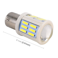 2 PCS 1156 / BA15S 4.5W DC 12V 6000K 290LM Car Auto Ceramics Turn Lights / Reversing Light 27LEDs SMD-7020 Lamps, with Projector Lens