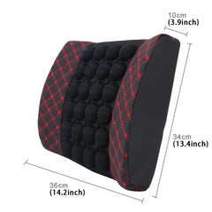 12V Four Season Chemical Fiber Wrapping Lumbar Seat Relaxation Waist Support Cushion for Car Office Family