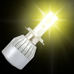 2 PCS H3 18W 1800 LM 6000K IP68 Canbus Constant Current Car LED Headlight with 2 COB Lamps, DC 9-36V