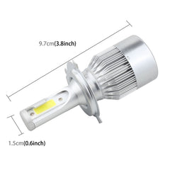 2 PCS H4 18W 1800 LM 6000K IP68 Canbus Constant Current Car LED Headlight with 2 COB Lamps, DC 9-36V