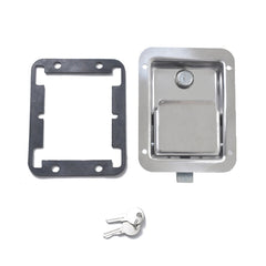 Stainless Steel Tool Box Lock Paddle Latch & Keys for Trailer / Yacht / Truck