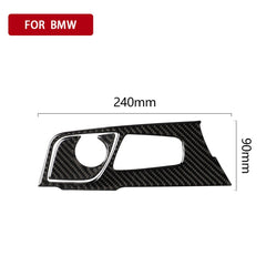 2 in 1 Car Carbon Fiber Gear Position Panel Decorative Sticker for BMW 5 Series G38 528Li / 530Li / 540Li 2018, Left Drive, Gear Position