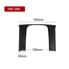 Car Carbon Fiber Gear Position Panel Decorative Sticker for Honda Tenth Generation Civic 2016-2019