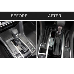 Car Carbon Fiber Gear Position Panel Decorative Sticker for Honda Tenth Generation Civic 2016-2019
