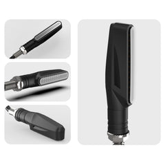 2 PCS D12V / 1W Motorcycle LED Waterproof Dynamic Blinker Side Lights Flowing Water Turn Signal Light