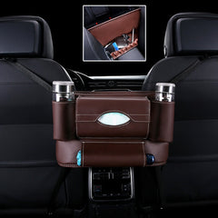Car Front Seat Hanging Bag Paper Towel / Water Cup Storage Bag
