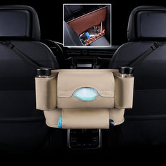 Car Front Seat Hanging Bag Paper Towel / Water Cup Storage Bag