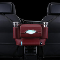 Car Front Seat Hanging Bag Paper Towel / Water Cup Storage Bag