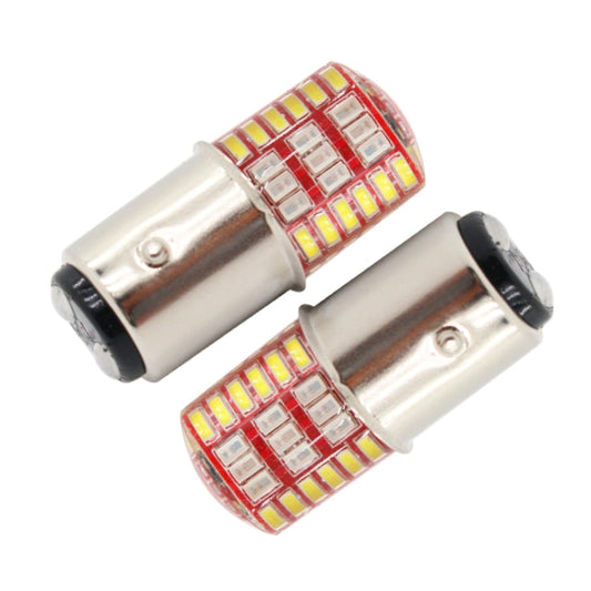 2 PCS 1157 DC12V / 1.1W Motorcycle / Car LED Double Color Flashing Light Turn Signal / Brake Lamp with 42LEDs SMD-3014 Lamp Beads